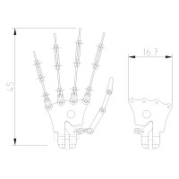 Articulated Hand Armature, L